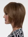 Chin Length Monofilament Synthetic Wigs With Bangs