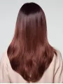 Unique Auburn Straight Synthetic Long Wigs