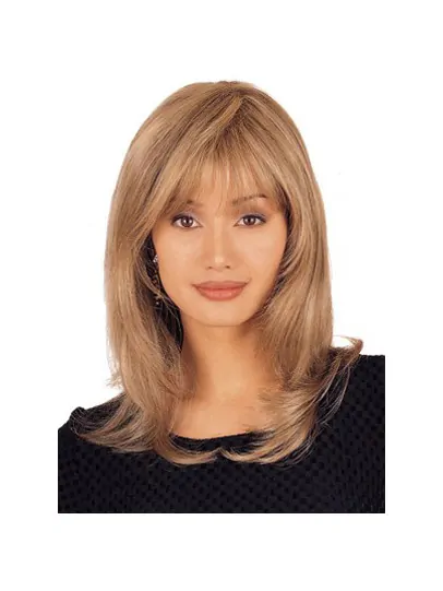 Blonde Lace Front Shoulder Length Remy Human Lace Wigs