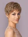 Cropped Brown Capless Synthetic Wigs