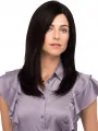 Straight Black With Bangs Human Hair Wigs