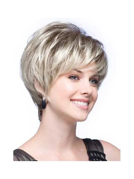 Exquisite Wavy Short Synthetic Grey Wigs