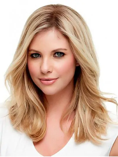 Cheapest 16 inch Wavy Without Bangs Human Hair Wigs