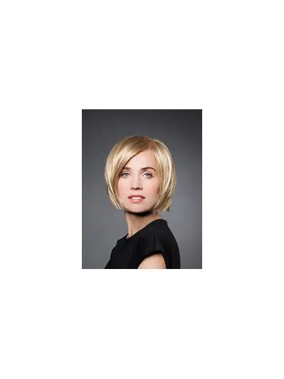 Monofilament Synthetic 10 inch Straight Blonde Chin Length Wig Bob