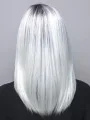With Bangs White Wigs 100 per Handtied Synthetic