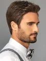New Arrival 4 inch Straight Brown Classic Men Wigs