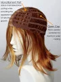 Monofilament Brown Synthetic 8 inch Short Bob Style Wigs