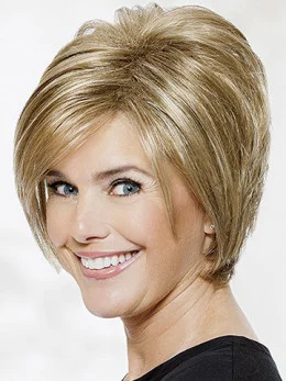 8 inch Straight Blonde Classic Short Wigs