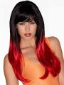 22 inch Straight Ombre/2 tone With Bangs Long Wigs