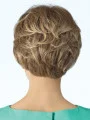 Cheapest 100 per Hand-tied Curly Blonde Short Wigs