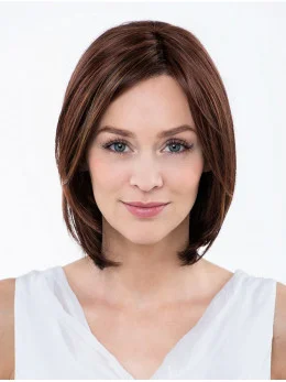 Capless Synthetic 11 inch Straight Red Shoulder Length Wig Bobs