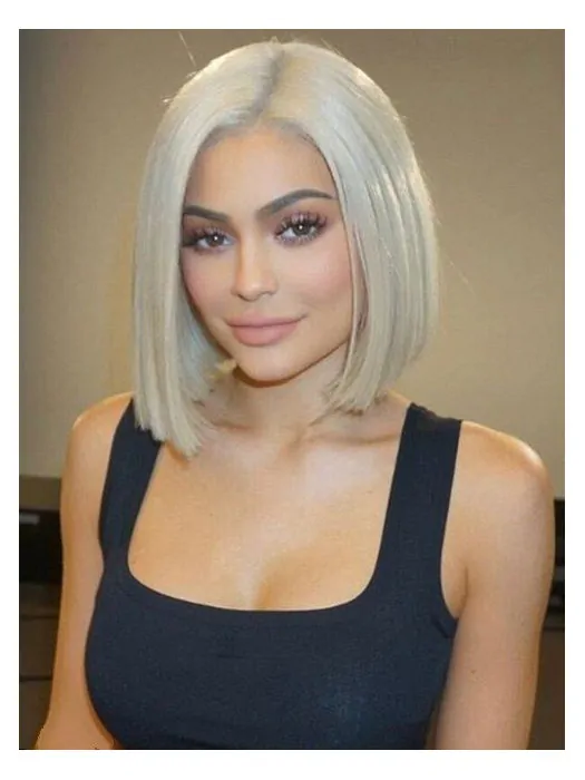 Synthetic Straight 9 inch Grey Medium Lace Front Without Bangs Wigs