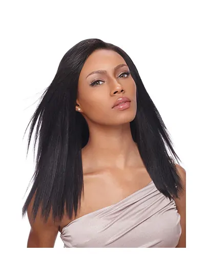 Yaki Black Long Straight Style Human Wigs