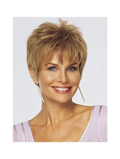 Monofilament Straight Cropped Lace Front Wigs