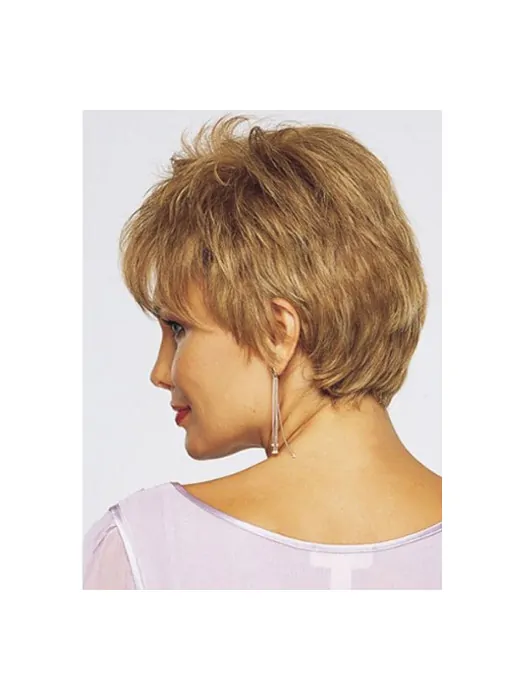 Monofilament Straight Cropped Lace Front Wigs