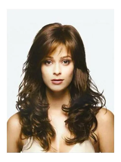 Preferential Remy Human Hair Lace Front Wavy Long Wigs