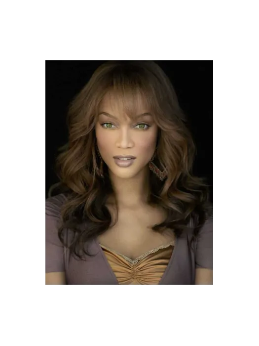 Tyra Banks Natural Beauty Pure Long Body-wave Style Glueless Lace Front Human Hair Wig 18  inches