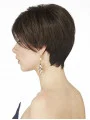 Discount Monofilament Straight Brown Short Wigs