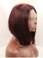 Synthetic Auburn 13 inch Straight Lace Front Without Bangs Shoulder Length Wigs