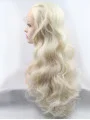 Synthetic Ombre/2 Tone 28 inch Curly Lace Front Without Bangs Long Wigs