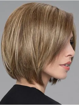 Blonde Trendy Straight Chin Length Synthetic Bob Wigs