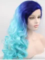 Synthetic Lace Front 26 inch Curly Ombre/2 Tone Layered Long Wigs
