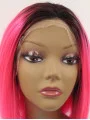 Synthetic Lace Front 13 inch Straight Red Without Bangs Chin Length Wigs