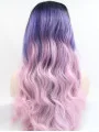 23 inch Wavy Ombre/2 Tone Without Bangs Synthetic Long Lace Front Wigs
