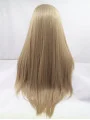 Synthetic Long Blonde Lace Front 30 inch Layered Straight Wigs
