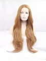 Synthetic Long Blonde Lace Front 32 inch Layered Wavy Wigs