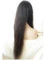 Without Bangs 27 inch Straight Black Long Lace Front Synthetic Wigs