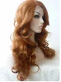 Without Bangs 21 inch Curly Blonde Long Lace Front Synthetic Wigs