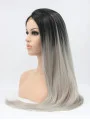 26 inch Straight Synthetic Ombre/2 Tone Without Bangs Long Lace Front Wigs