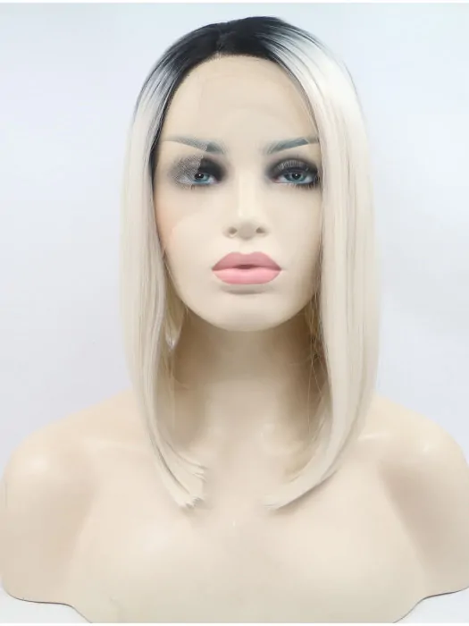 10 inch Straight Synthetic Ombre/2 Tone Bobs Chin Length Lace Front Wigs