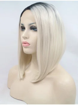 10 inch Straight Synthetic Ombre/2 Tone Bobs Chin Length Lace Front Wigs