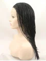 15 inch Curly Synthetic Black Without Bangs Shoulder Length Lace Front Wigs