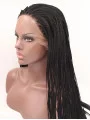 32 inch Curly Synthetic Black Without Bangs Long Lace Front Wigs