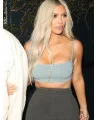Lace Front 25 inch Straight Blonde Long Remy Human Hair Kim Kardashian Wigs