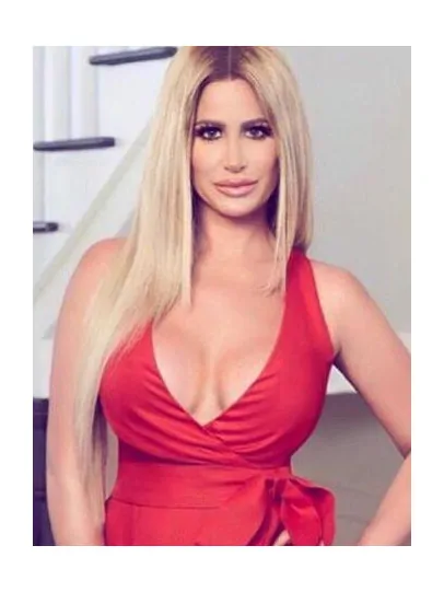 Lace Front Long Layered Synthetic 27 inch Blonde Straight Kim Zolciak Wigs