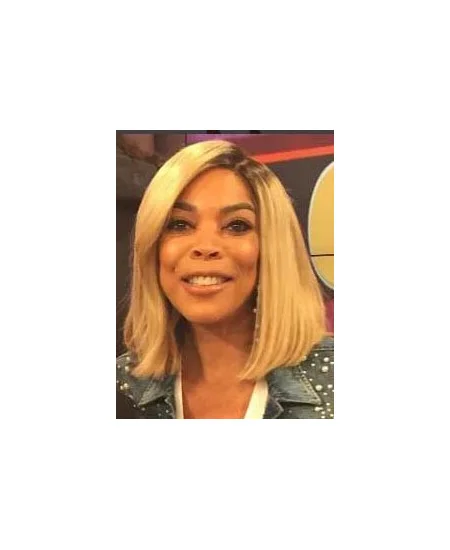 14 inch Lace Front Remy Human Hair Bobs Shoulder Length Blonde Straight Wendy Williams Wigs