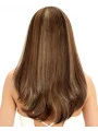 Online Brown Straight Long Human Hair Wigs