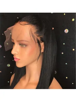 Straight Lace Front Human Hair Wigs With Baby Hair Pre Plucked Brazilian Lace Front Wig