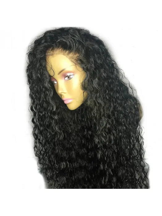 Curly Lace Front Human Hair Wigs Natural Black Brazilian Remy Lace Front Wigs With Baby Hair