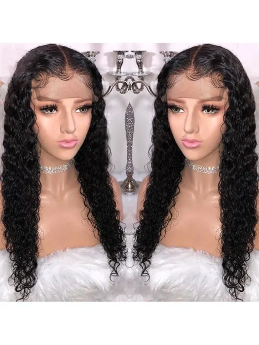 Curly Lace Front Human Hair Wigs Pre Plucked With Baby Hair Brazilian Remy Hair Lace Front Wigs