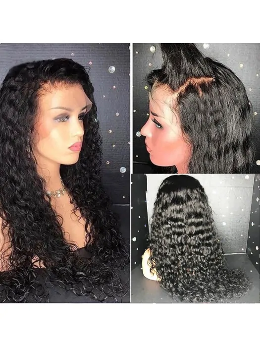 Lace Front Human Hair Wigs For Black Women Pre Plucked Curly Lace Wigs