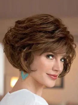 Perfect Brown Wavy Short Classic Wigs