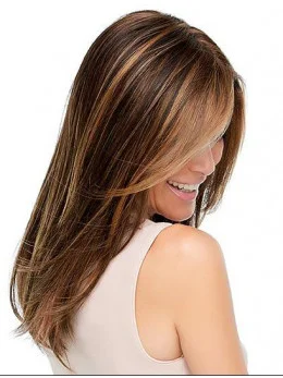 No-fuss 18 inch Straight Without Bangs Synthetic Wigs