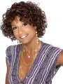Nice Brown Curly Short African American Wigs