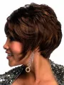 Beautiful Auburn Wavy Short African American Wigs