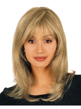 Good Blonde Monofilament Shoulder Length Petite Wigs